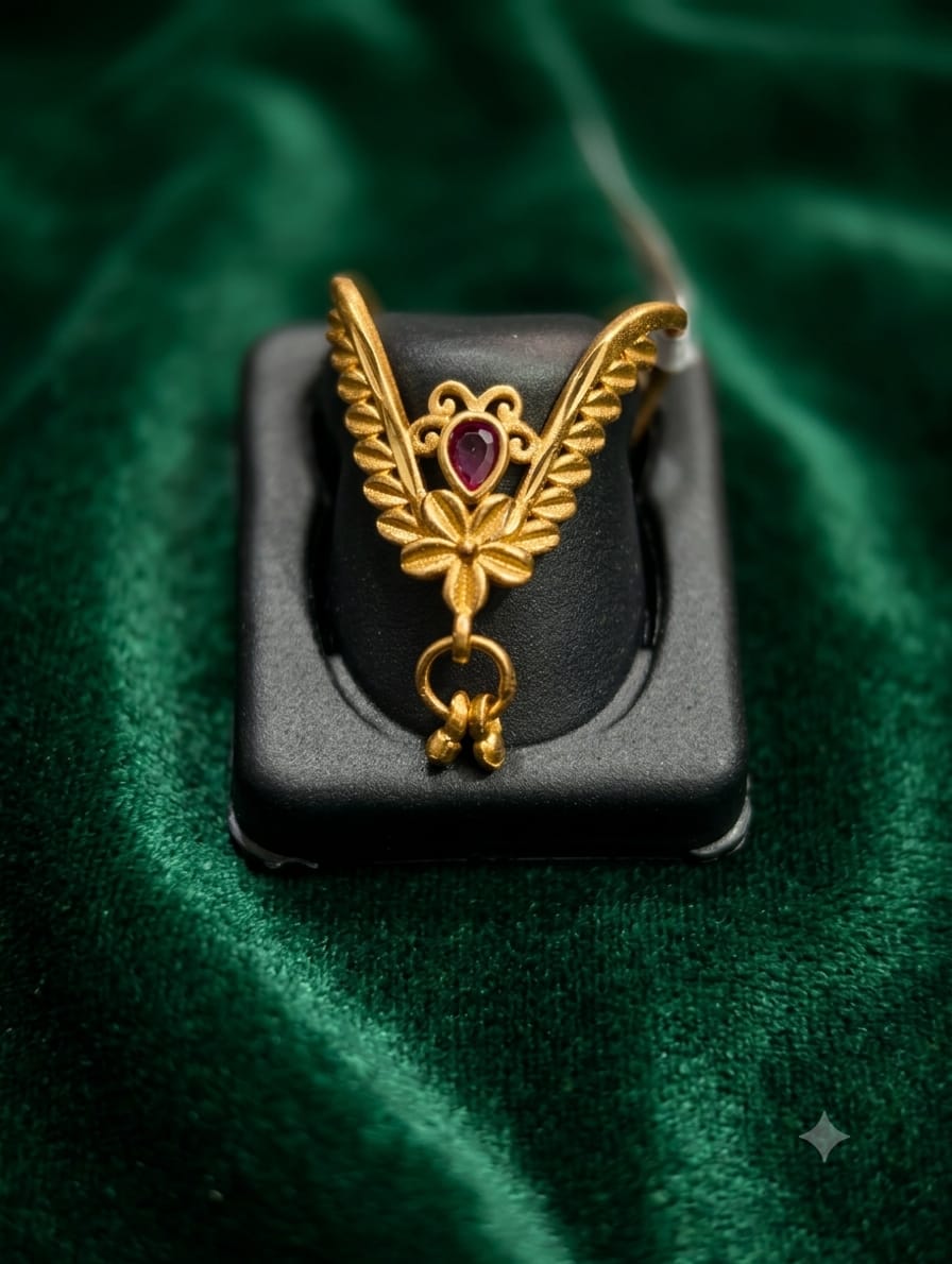 V Shaped Gold platedRing